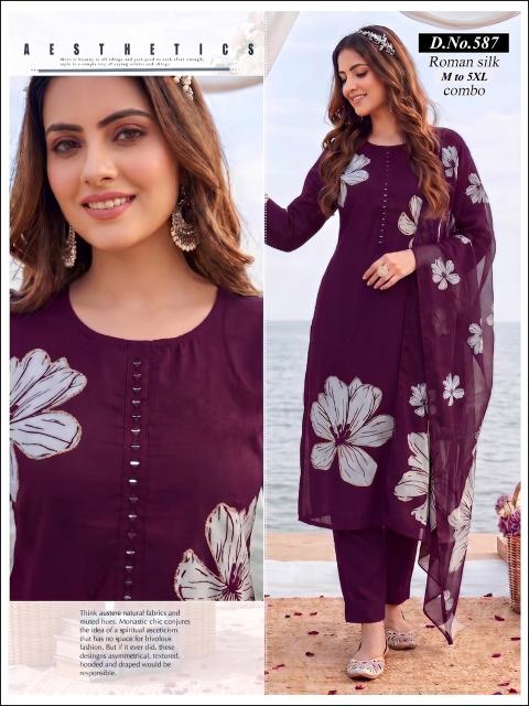 Desi kudi 3pcs fancy kurti wholesale market in mumbai